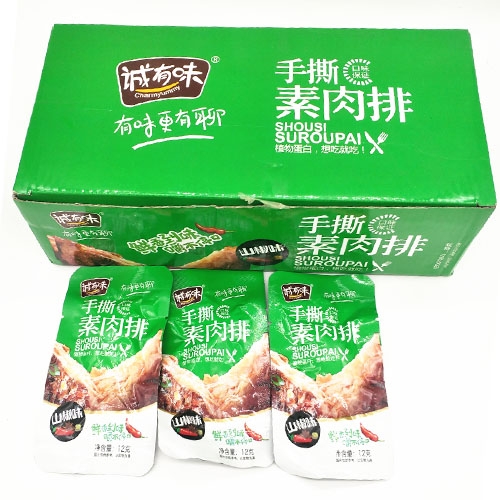 诚有味手撕素肉排豆制品（山椒味）50袋