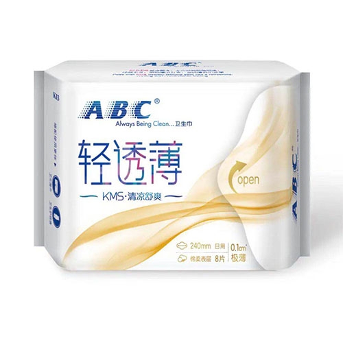 ABC轻透薄日用卫生巾240mm