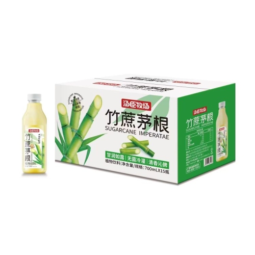 汤臣牧场无菌冷罐茅根蔗汁700ML*15瓶